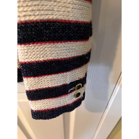 CAbi Collection Cruise Jacket Womens 6 Stripe Knit Blazer nautical preppy Sailor - Picture 5 of 11